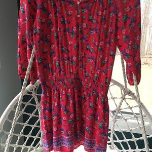 Pink floral sun dress